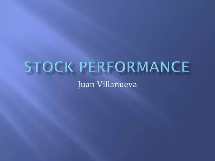 stock performance