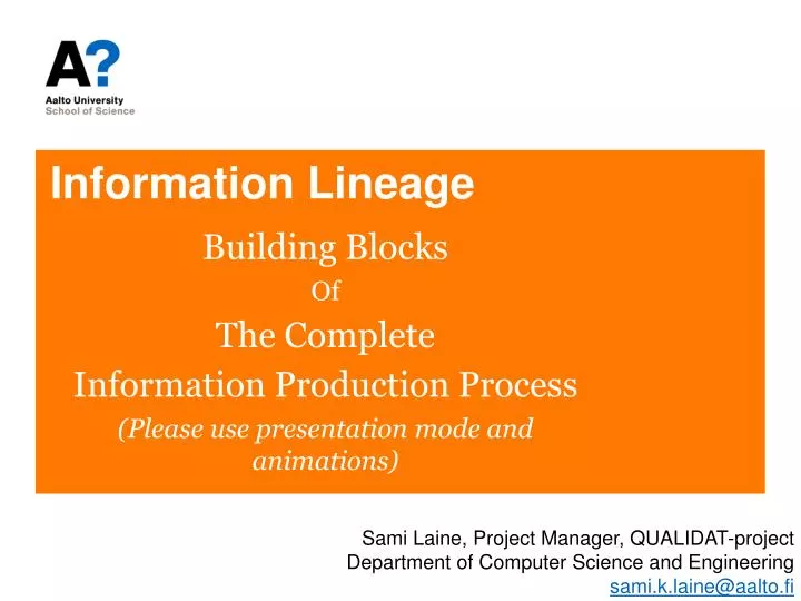 information lineage