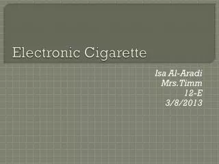 Electronic Cigarette