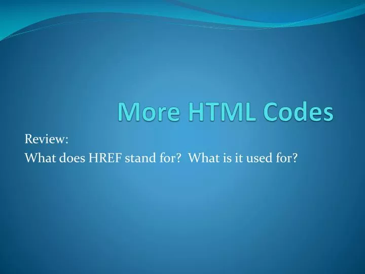 more html codes