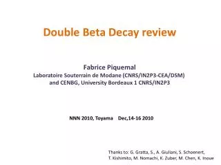 Double Beta Decay review
