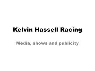 Kelvin Hassell Racing