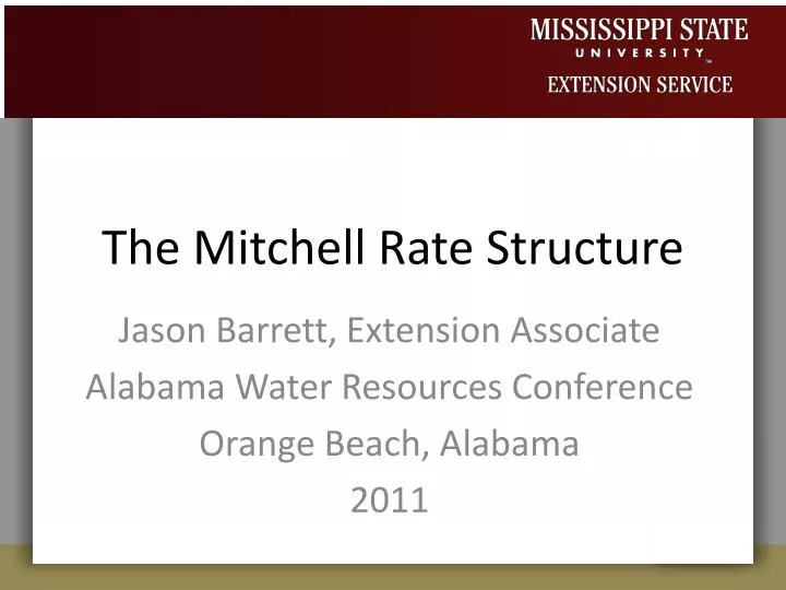 the mitchell rate structure