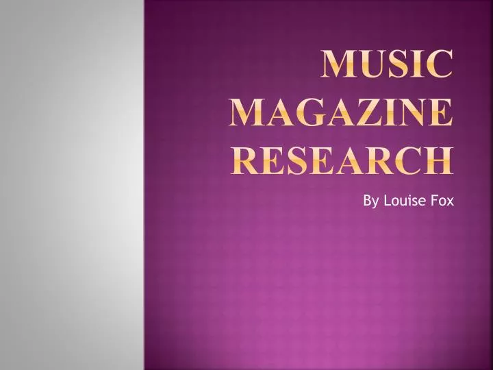 music magazine research