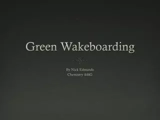 Green Wakeboarding