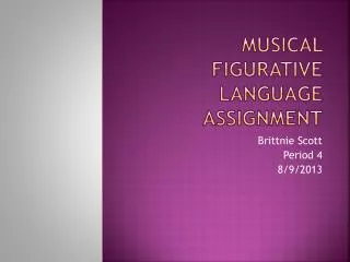 musical figurative language assignment