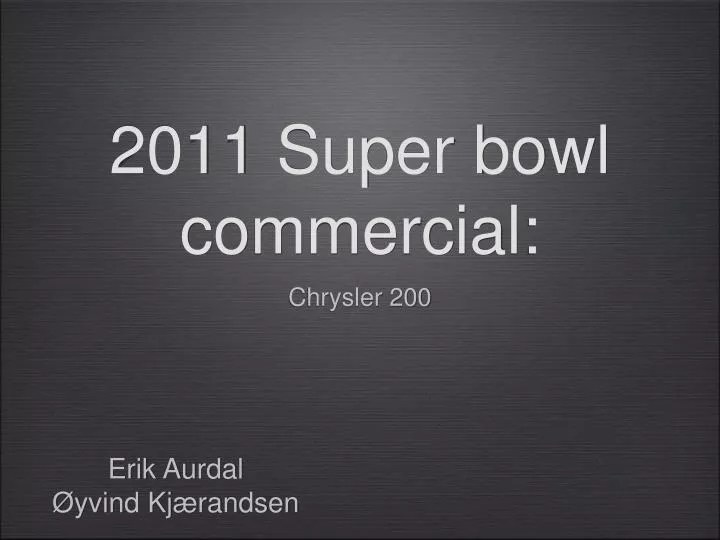 2011 super bowl commercial