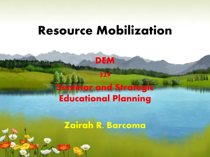 resource mobilization