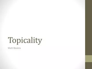 Topicality