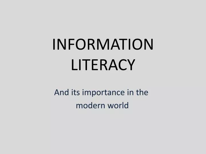 information literacy