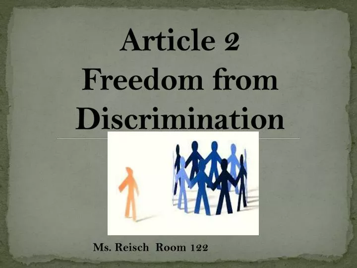 article 2 freedom from discrimination