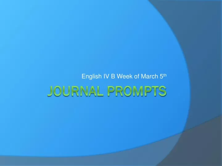 english iv b week of march 5 th