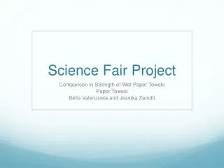 Science Fair Project