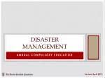 Disaster Management - slide 1