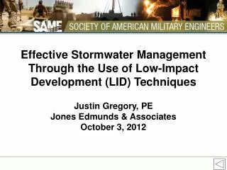 Effective Stormwater Management Through the Use of Low-Impact Development (LID) Techniques