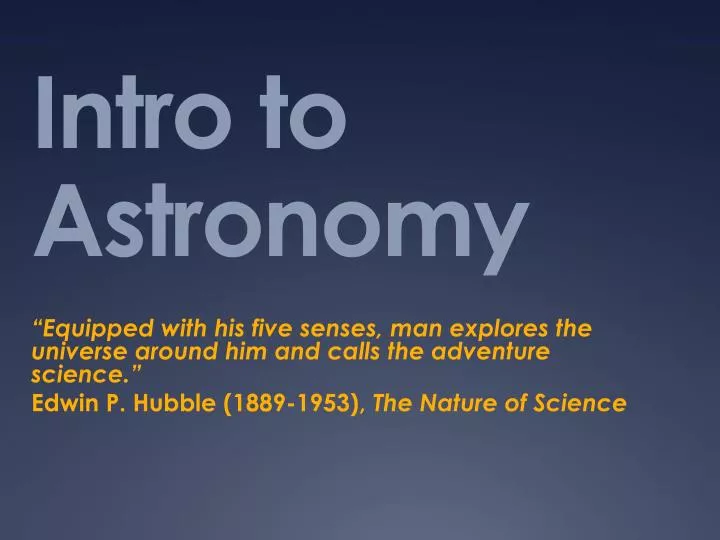 intro to astronomy