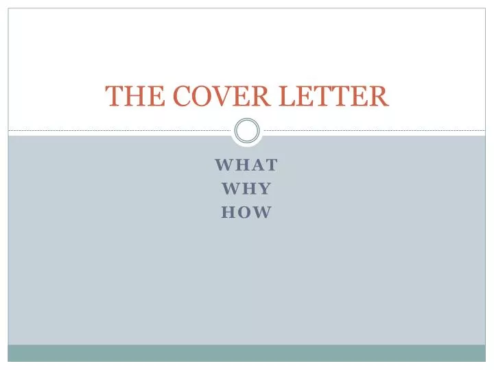 the cover letter