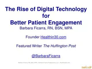 Is Digital Technology changing the Landscape in Health Care?