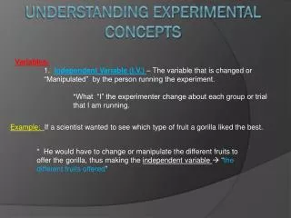 Understanding Experimental Concepts