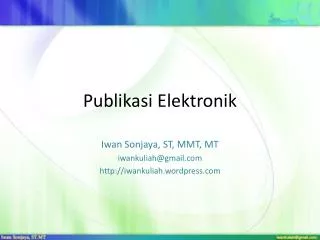 publikasi elektronik