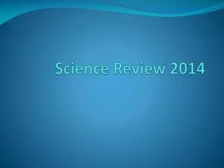 Science Review 2014