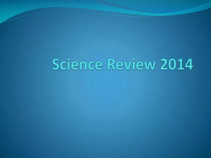 science review 2014