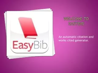 Welcome to easyBib