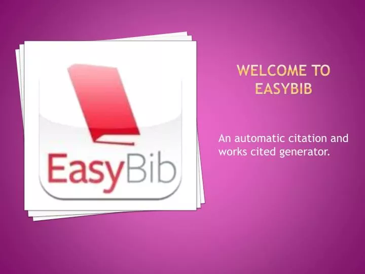 welcome to easybib