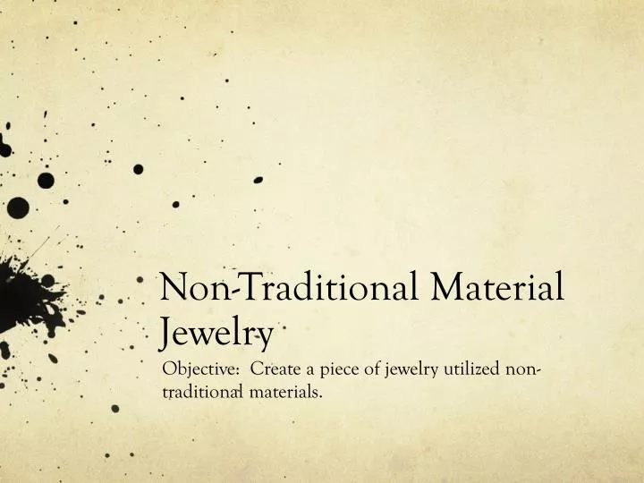 non traditional material jewelry