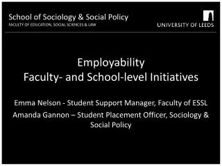 Employability Faculty- and School-level Initiatives