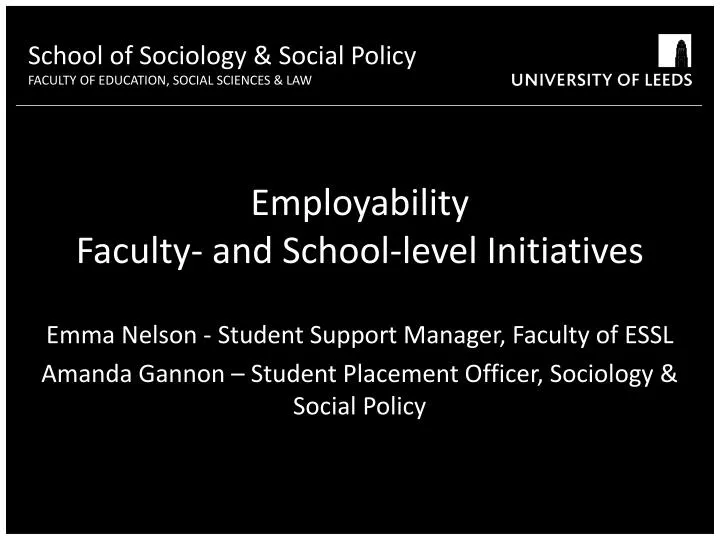 employability faculty and school level initiatives