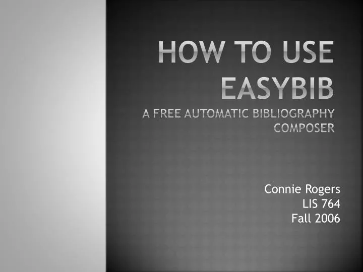 how to use easybib a free automatic bibliography composer