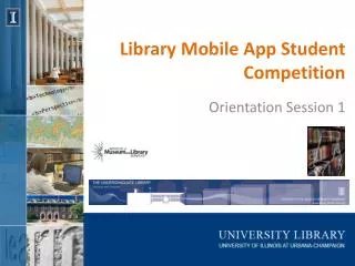 Library Mobile App Student Competition