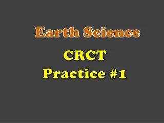 CRCT Practice #1