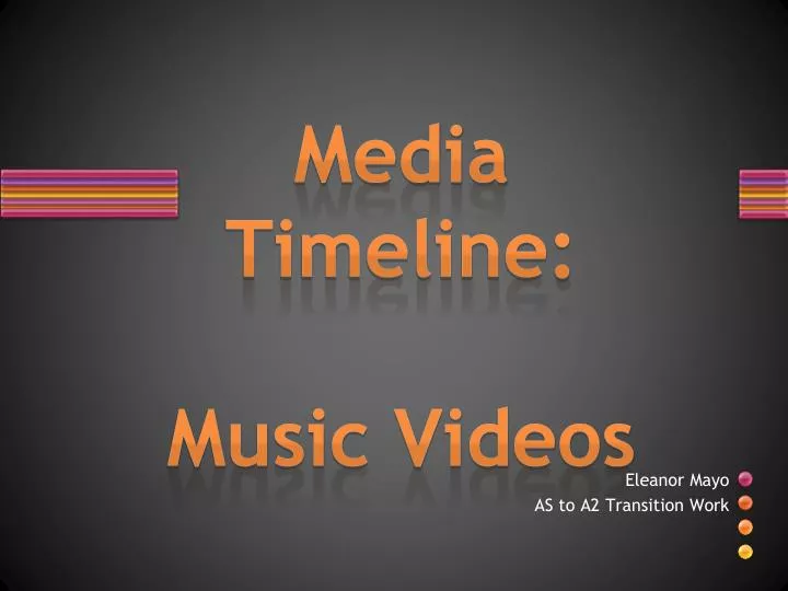 media timeline music videos