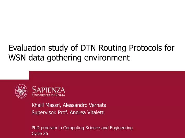 evaluation study of dtn routing protocols for wsn data gothering environment