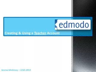 Creating &amp; Using a Teacher Account