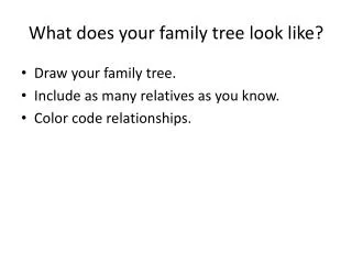 What does your family tree look like?