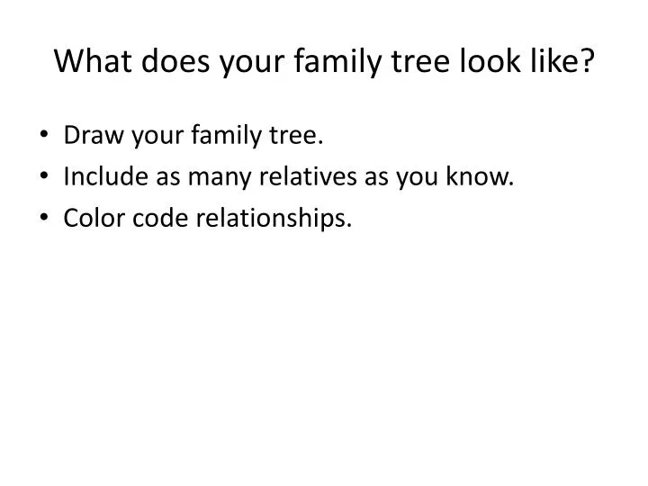 what does your family tree look like