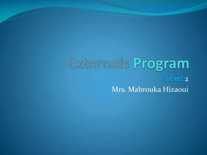 externals program