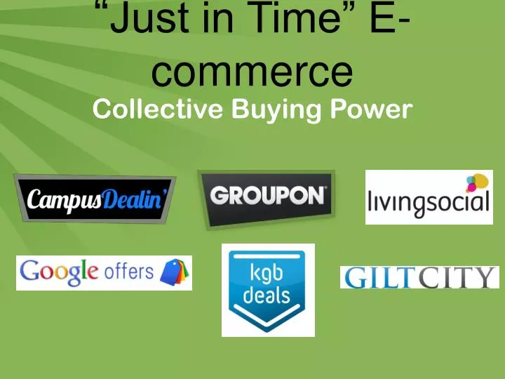 just in time e commerce