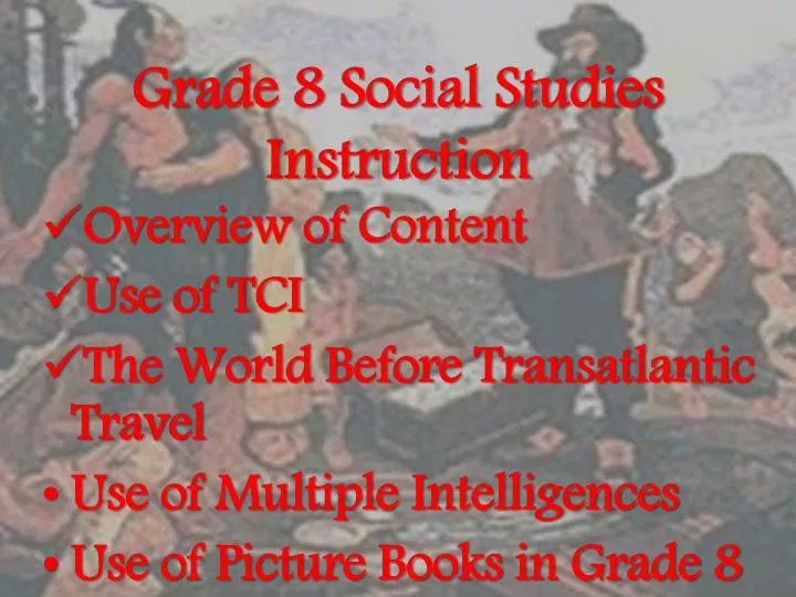 grade 8 social studies instruction