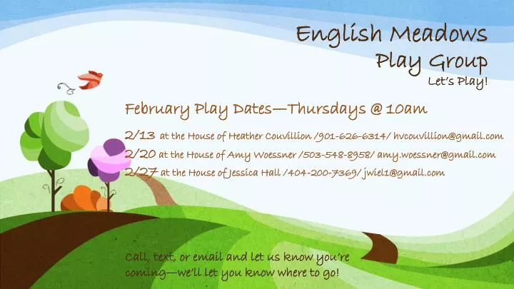 english meadows play group let s play