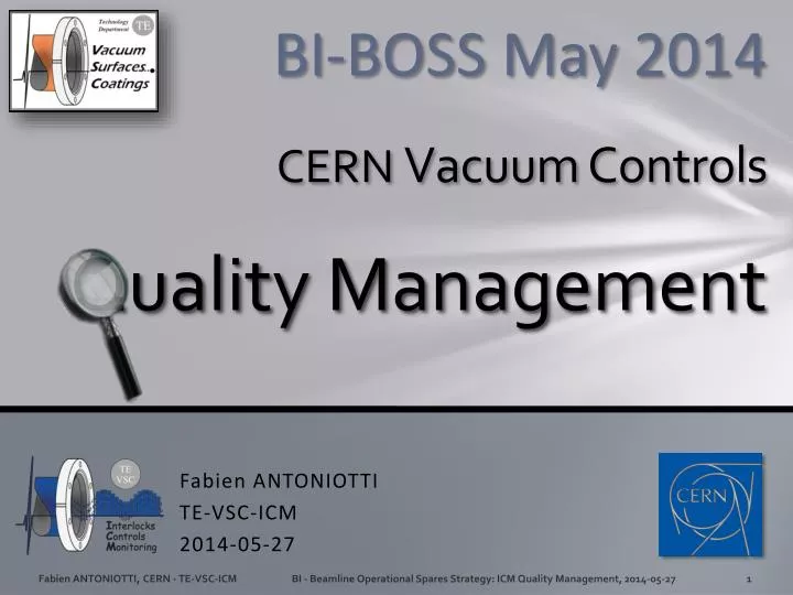 bi boss may 2014 cern vacuum controls quality management