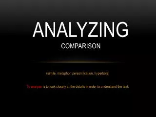 Analyzing comparison
