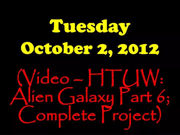 tuesday october 2 2012