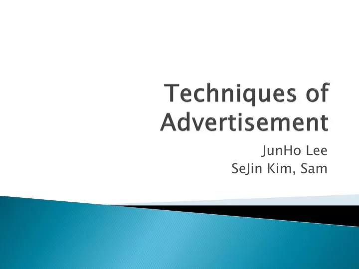 techniques of advertisement