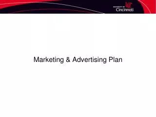 Marketing &amp; Advertising Plan