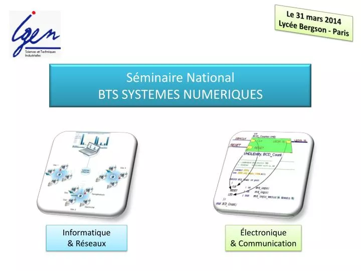 s minaire national bts systemes numeriques