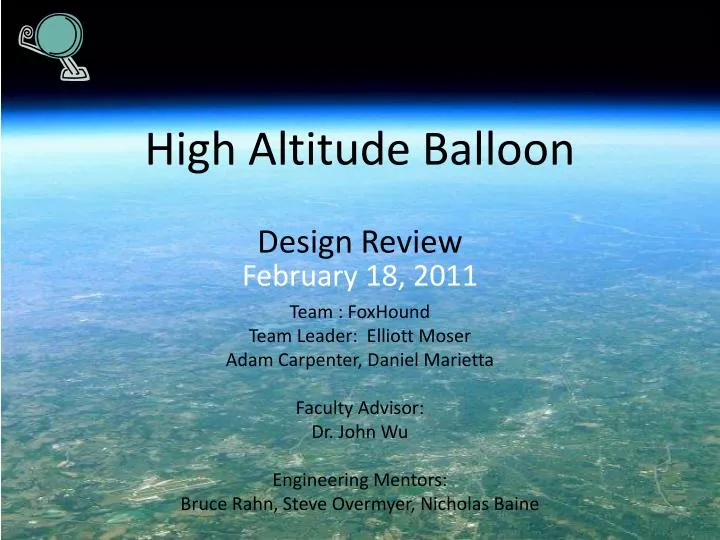 high altitude balloon design review